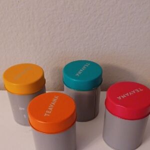 Teavana Vibrant Tea Tin Collection Lot Of 4